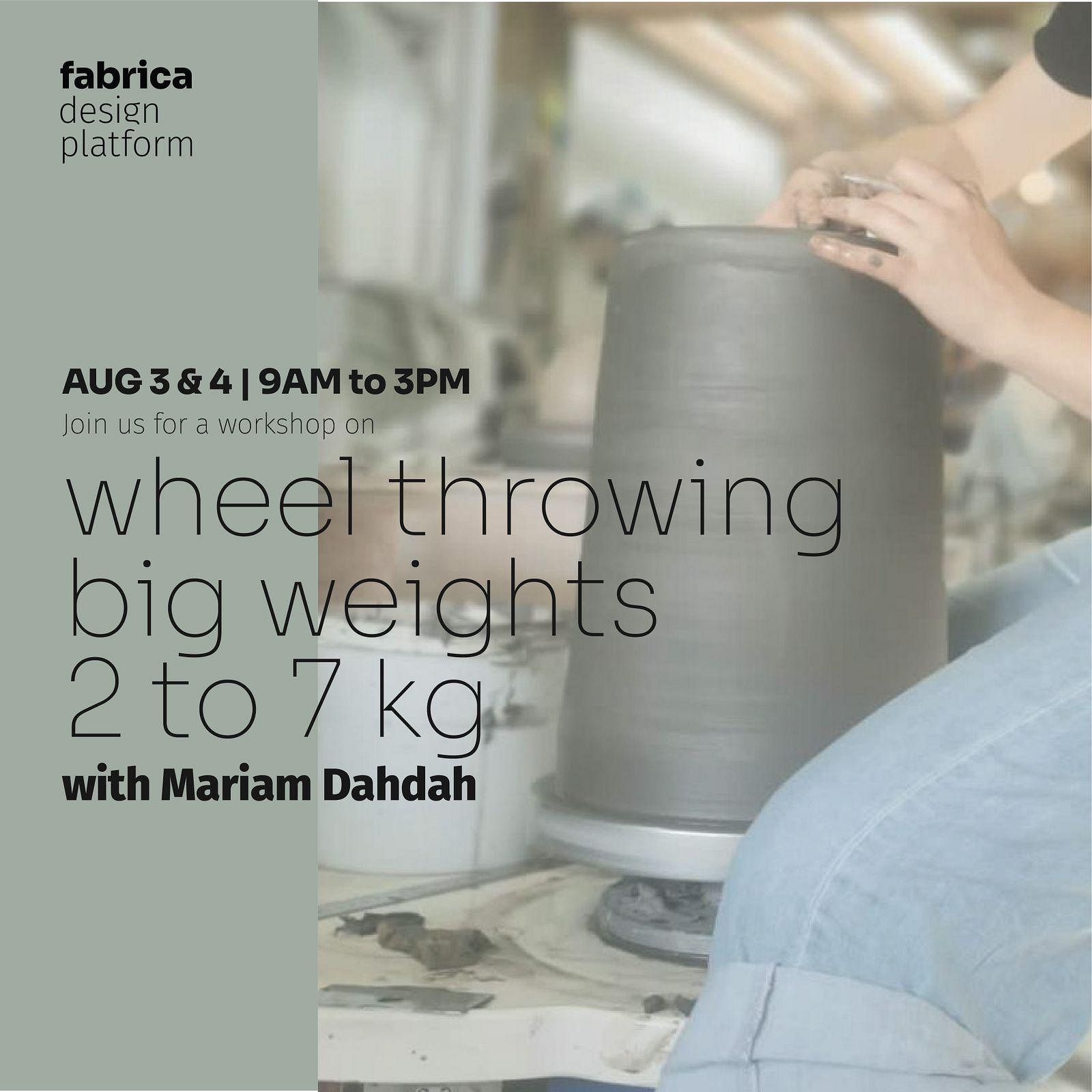 SESSION WHEEL THROWING FOR LARGE WEIGHTS AT FABRICA DESIGN PLATFORM thumbnail