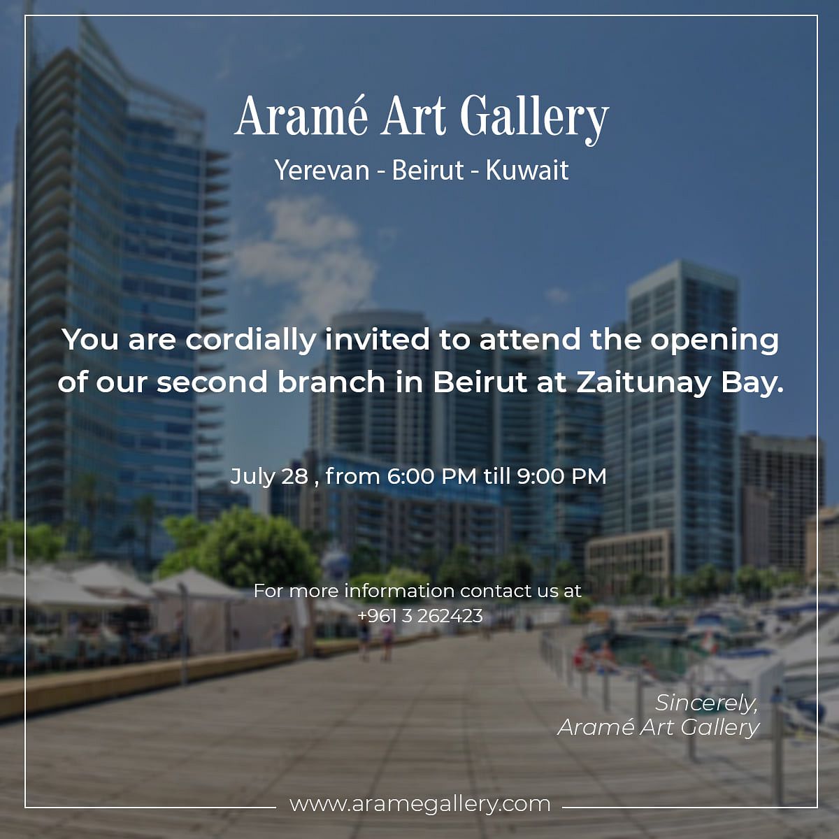 Grand opening of Aramé Art Gallery new Branch in Beirut at Zeytuna Bay thumbnail