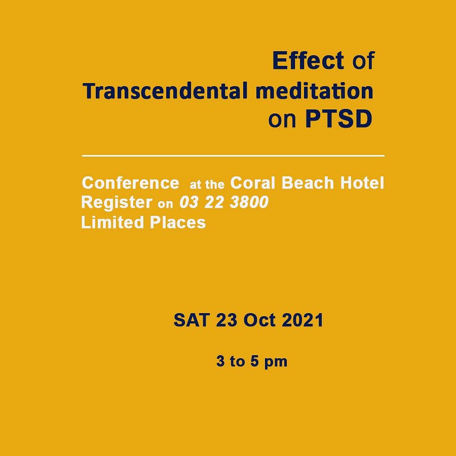 Effect of Transcendental meditation on PTSD 
(Post-traumatic stress disorder) thumbnail