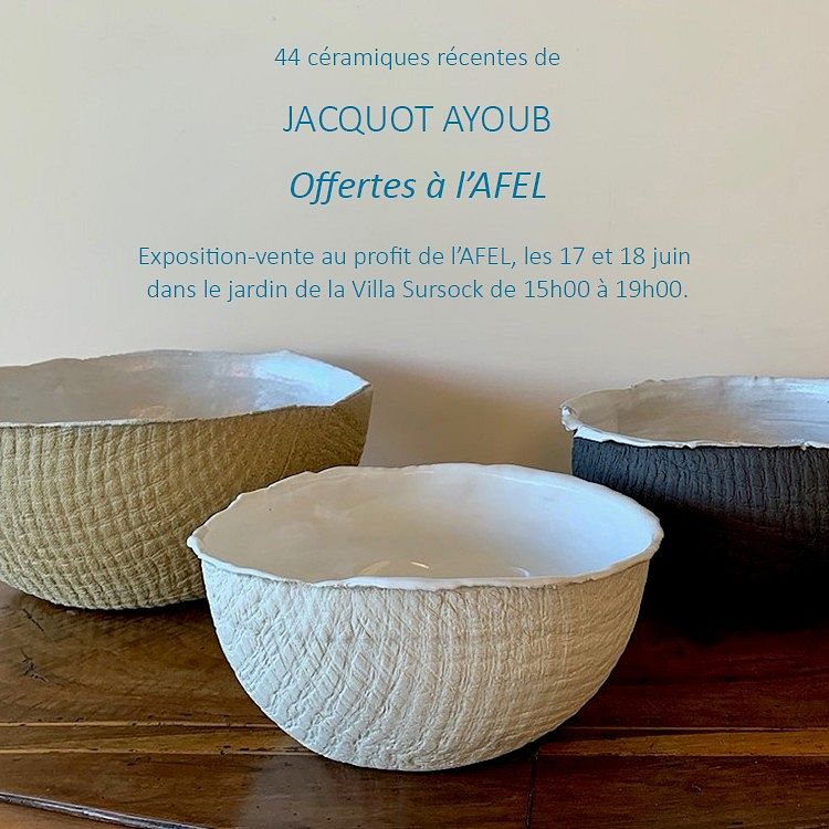 44 céramiques récentes de Jacquot Ayoub offertes à l'AFEL thumbnail